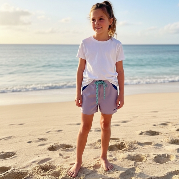 Patagonia Girls' Forries Shorey Board Shorts Lavender Sz 12 - Picture 1 of 11
